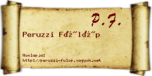 Peruzzi Fülöp névjegykártya